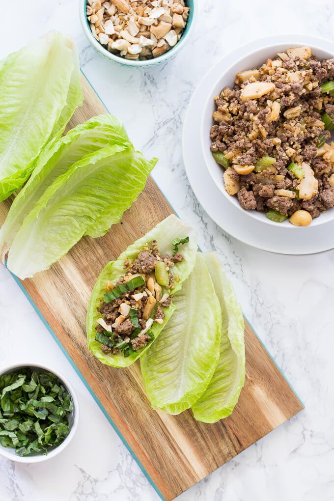 Beef Cashew Lettuce Wraps 6