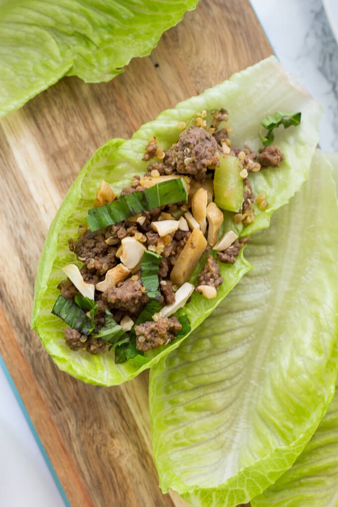 Beef Cashew Lettuce Wraps 7