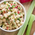 Easy shrimp pasta salad with shells and peas 10
