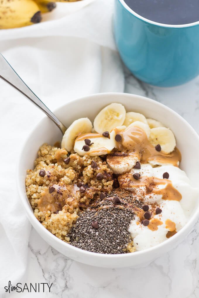 Greek Yogurt And Quinoa Breakfast Bowls - Slim Sanity