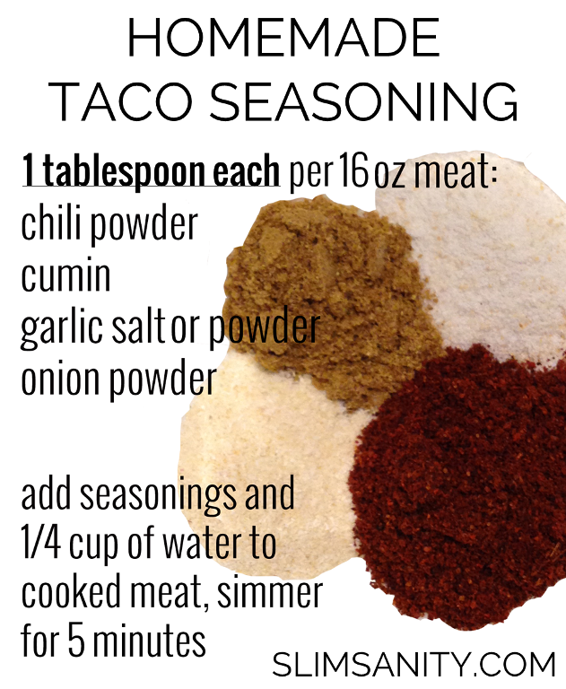 Homemade Taco Seasoning With Salt-Free Option - Slim Sanity