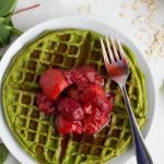Spinach Protein Waffles 3 min