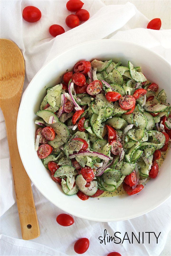cucumber salad with creamy dill dressing 1 1