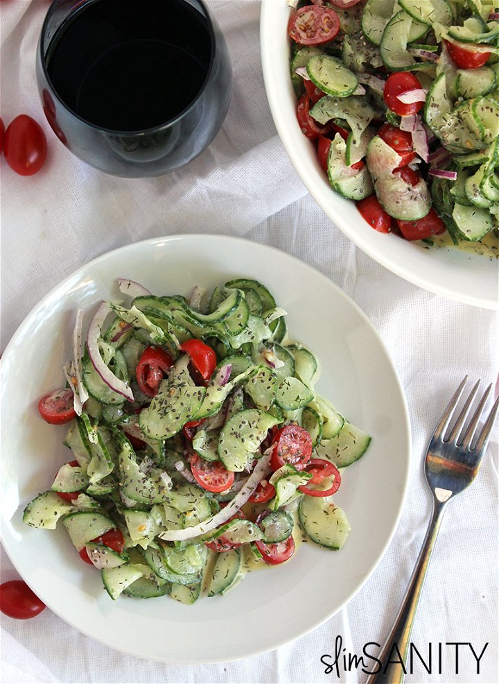 cucumber salad with creamy dill dressing 3 1