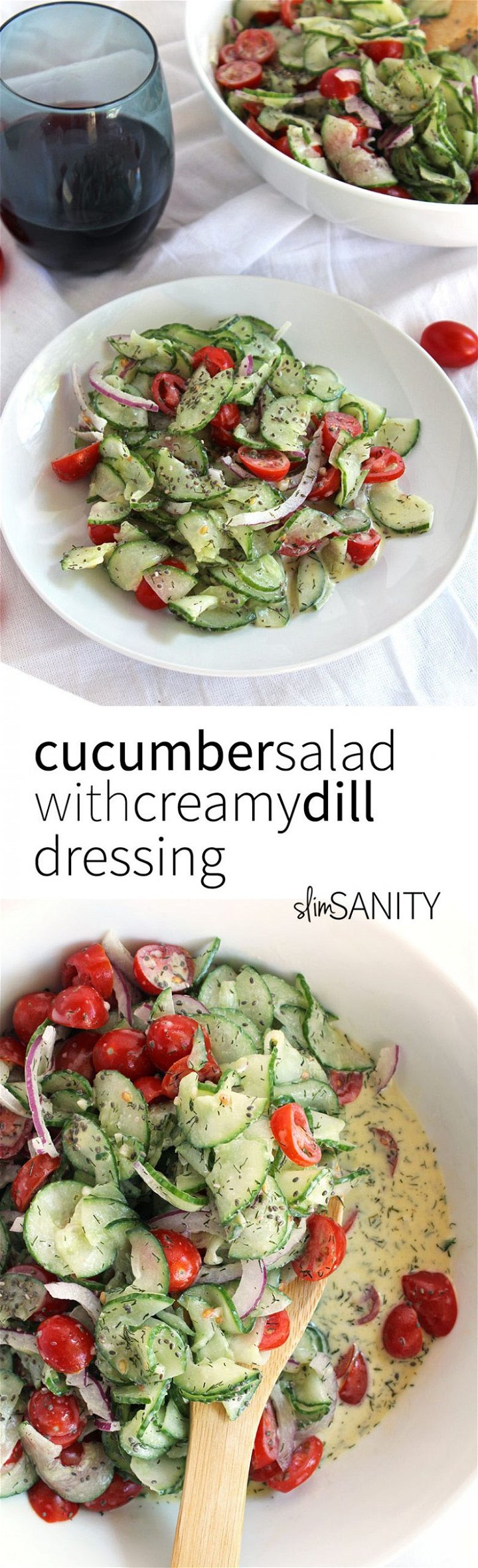 cucumber salad with creamy dill dressing 7